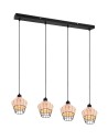 TRIO BORKA Pendant E27 4x40W Dimmable Wood R31264036