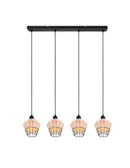 TRIO BORKA Wisząca E27 4x40W Ściemnialna drewno R31264036 - produkt 2