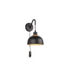 Loft wall lamps - industrial - TRIO PUNCH Wall-mounted E27 1x40W Dimmable black R20811732 - product 1