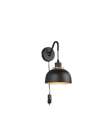TRIO PUNCH Wall-mounted E27 1x40W Dimmable black R20811732