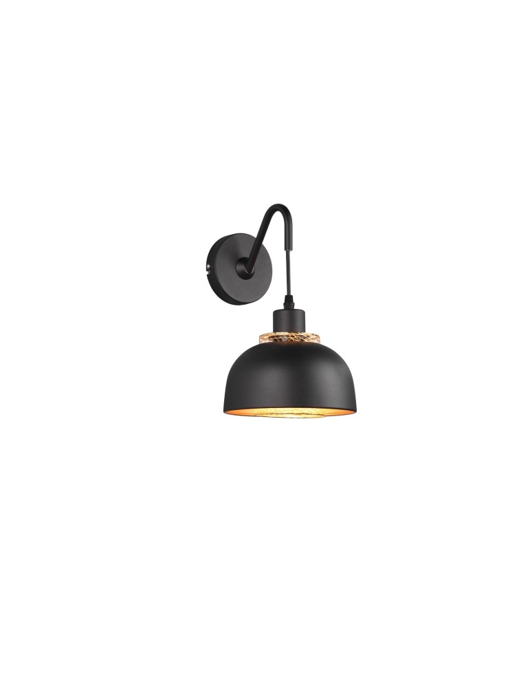 Loft wall lamps - industrial - TRIO PUNCH Wall-mounted E27 1x40W Dimmable black R20811732 - product kolory-swiatla.pl 3