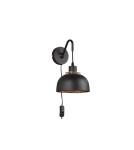 Loft wall lamps - industrial - TRIO PUNCH Wall-mounted E27 1x40W Dimmable black R20811732 - product 5
