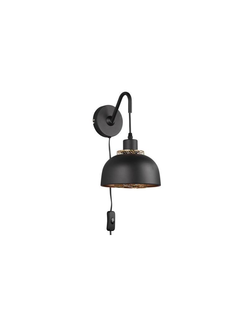 Loft wall lamps - industrial - TRIO PUNCH Wall-mounted E27 1x40W Dimmable black R20811732 - product kolory-swiatla.pl 5
