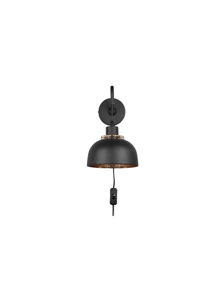 Loft wall lamps - industrial - TRIO PUNCH Wall-mounted E27 1x40W Dimmable black R20811732 - product kolory-swiatla.pl 6