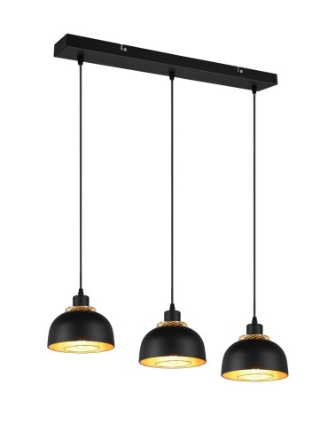TRIO PUNCH Pendant E27 3x40W Dimmable Black R30813032