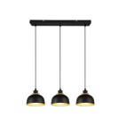 Triple pendant lamps - TRIO PUNCH Pendant E27 3x40W Dimmable Black R30813032 - product 2