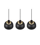 Triple pendant lamps - TRIO PUNCH Pendant E27 3x40W Dimmable Black R30813032 - product 3