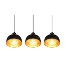 Triple pendant lamps - TRIO PUNCH Pendant E27 3x40W Dimmable Black R30813032 - product 4