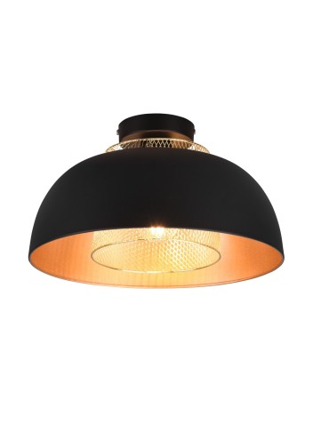 TRIO PUNCH Ceiling E27 1x40W Dimmable Black R60811032