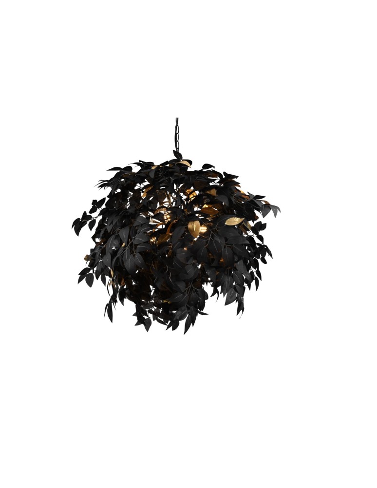 Pendant lamps - TRIO LEAVY Pendant E14 4x28W Dimmable Black R10464032 - product kolory-swiatla.pl 3
