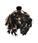 Ceiling lamps - TRIO LEAVY Ceiling E27 1x28W Dimmable Black R60461032 - product 1