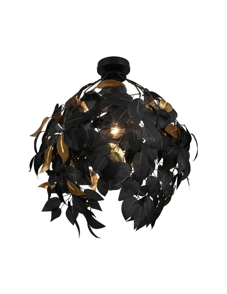 Ceiling lamps - TRIO LEAVY Ceiling E27 1x28W Dimmable Black R60461032 - product kolory-swiatla.pl 1
