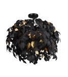 Ceiling lamps - TRIO LEAVY Ceiling E14 3x28W Dimmable Black R60463032 - product 1