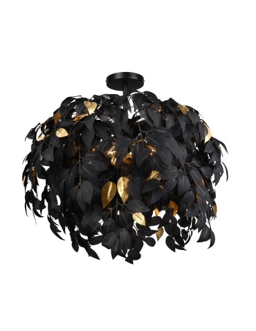 TRIO LEAVY Ceiling E14 3x28W Dimmable Black R60463032