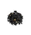 Ceiling lamps - TRIO LEAVY Ceiling E14 3x28W Dimmable Black R60463032 - product 2