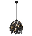 Pendant lamps - TRIO LEAVY Pendant E27 1x28W Dimmable Black R10461932 - product 1
