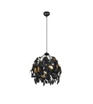 Pendant lamps - TRIO LEAVY Pendant E27 1x28W Dimmable Black R10461932 - product 4