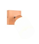 Wall lights - TRIO ASSAM Spotlight E14 1x25W Dimmable Wood R81111030 - product 1