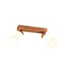 Spotlight ceiling lamps - TRIO ASSAM Spotlight E14 2x25W Dimmable Wood R81112030 - product 1