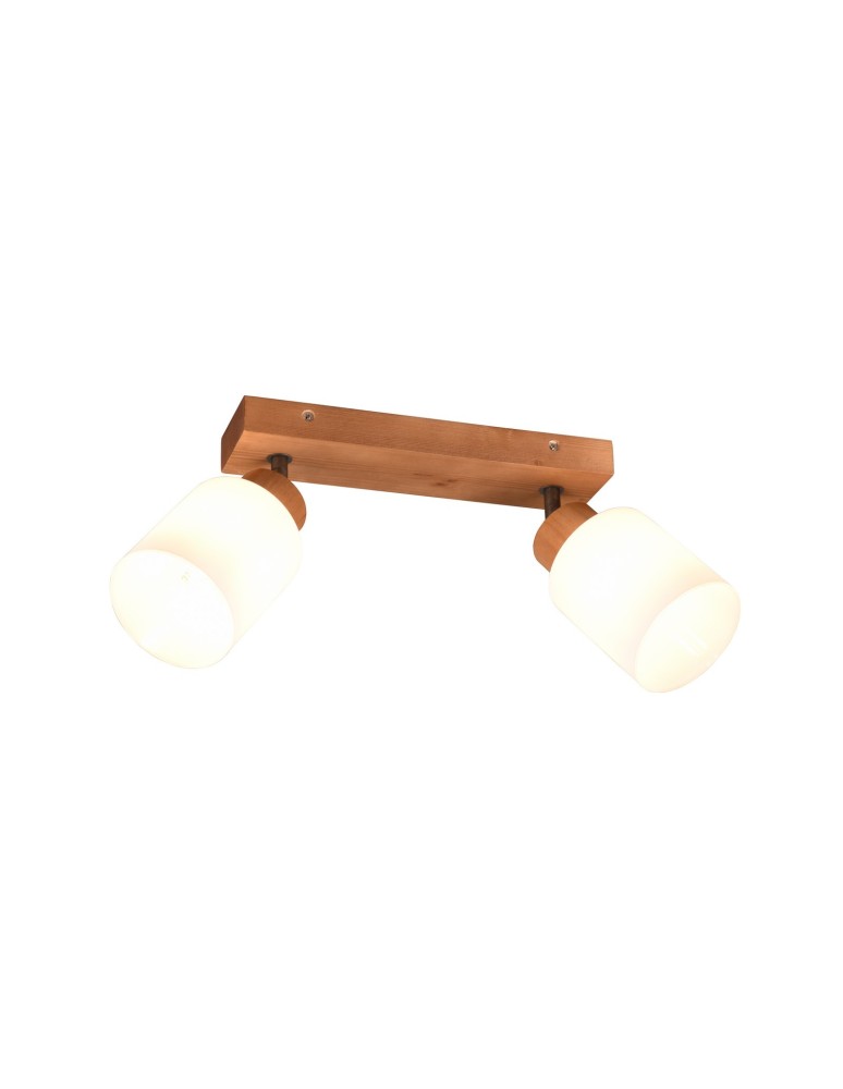 Spotlight ceiling lamps - TRIO ASSAM Spotlight E14 2x25W Dimmable Wood R81112030 - product kolory-swiatla.pl 1