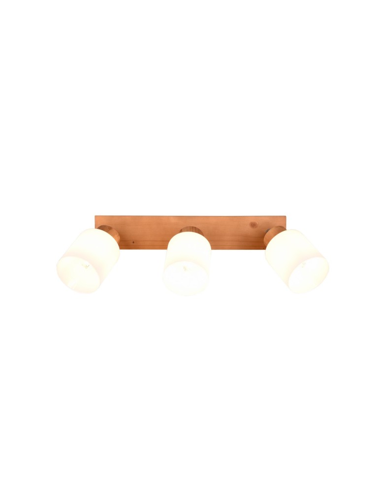 Spotlight ceiling lamps - TRIO ASSAM Spotlight E14 3x25W Dimmable Wood R81113030 - product kolory-swiatla.pl 2