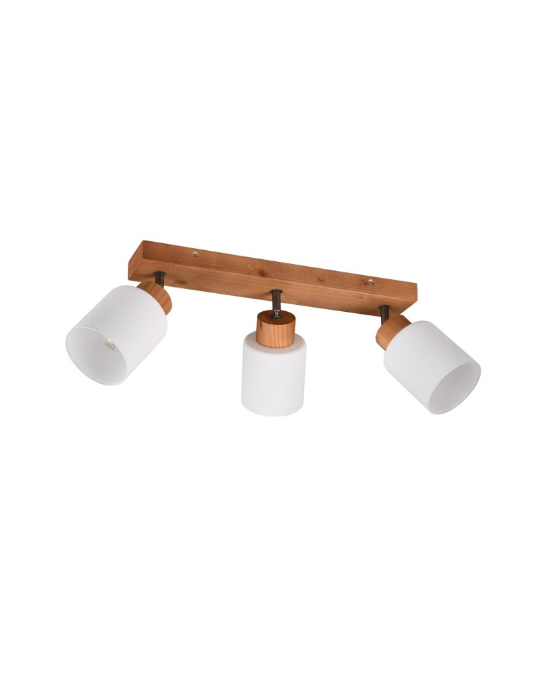 Spotlight ceiling lamps - TRIO ASSAM Spotlight E14 3x25W Dimmable Wood R81113030 - product kolory-swiatla.pl 3