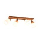 Spotlight ceiling lamps - TRIO ASSAM Spotlight E14 4x25W Dimmable Wood R81114030 - product 1