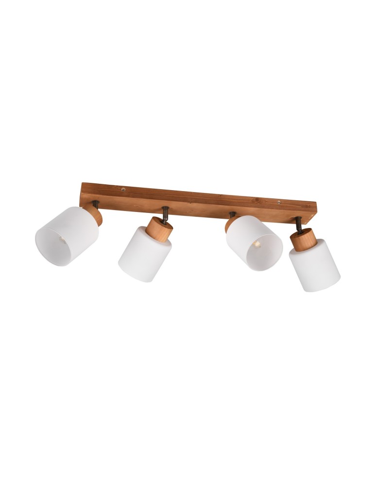 Spotlight ceiling lamps - TRIO ASSAM Spotlight E14 4x25W Dimmable Wood R81114030 - product kolory-swiatla.pl 3