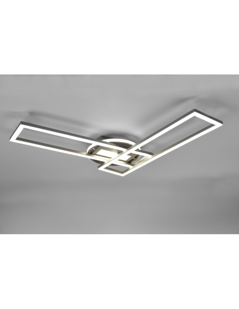 Modern ceiling lamps - TRIO TWISTER LED Ceiling 1x30W 2700 - 6000K 4500lm Dimmable Silver R67183107 - product kolory-swiatla.pl 1