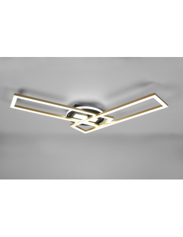 TRIO TWISTER LED Ceiling 1x30W 2700 - 6000K 4500lm Dimmable Gold R67183108