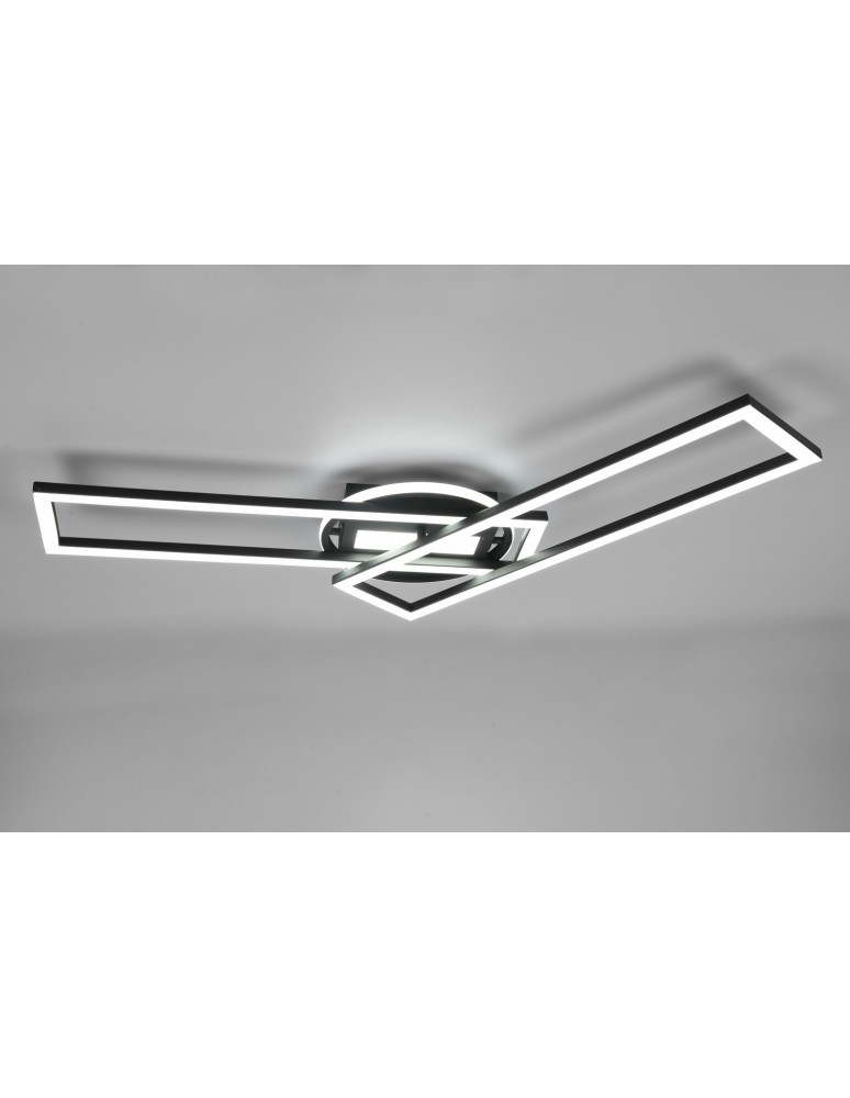 Modern ceiling lamps - TRIO TWISTER LED Ceiling 1x30W 2700 - 6000K 4500lm Dimmable Black R67183132 - product kolory-swiatla.pl 1
