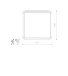 Plafonds with motion sensor - Nowodvorski TAHOE SENSOR Ceiling Plafond Max power 2x15W only LED E27 IP44 White 10041 - product 2