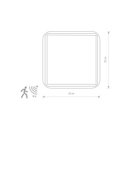 Nowodvorski TAHOE SENSOR Sufitowa Plafon Max moc 2x15W only LED E27 IP44 Biały 10041 - produkt 2