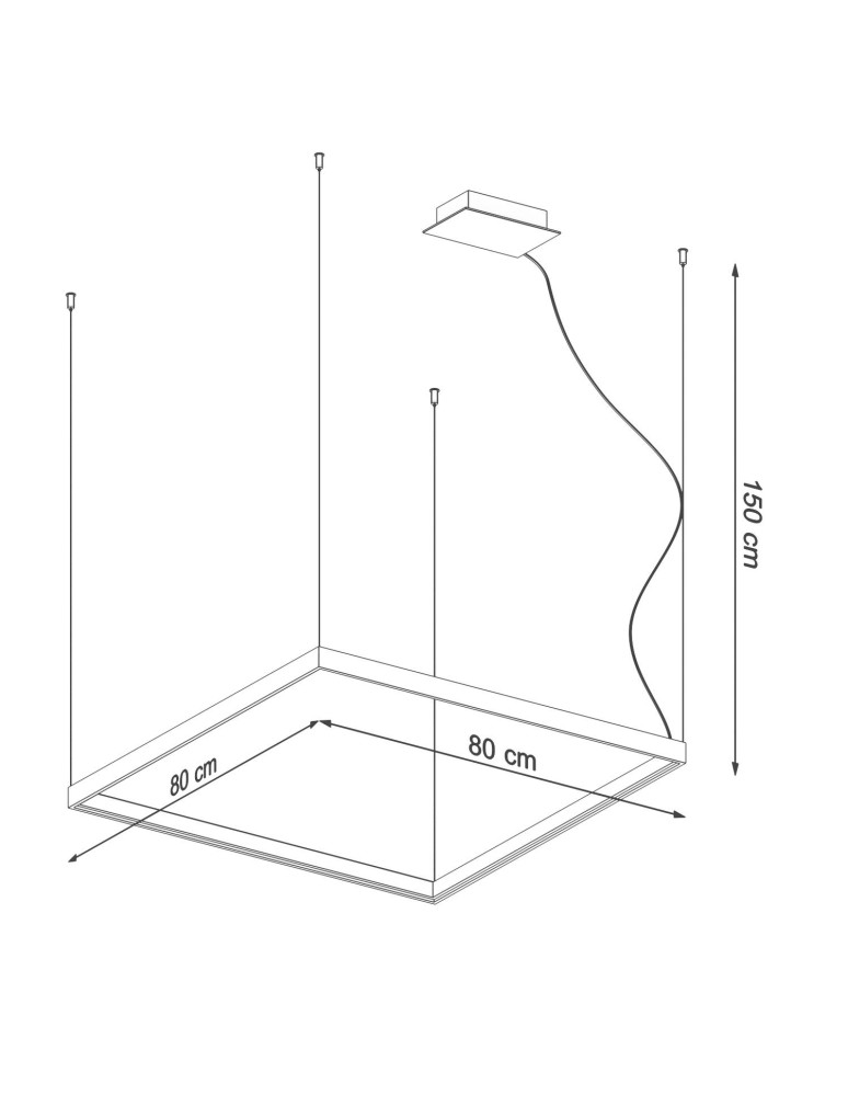 LED pendant lamps - Thoro NELYA M gold LED 3000K chandelier TH.149 - product kolory-swiatla.pl 6