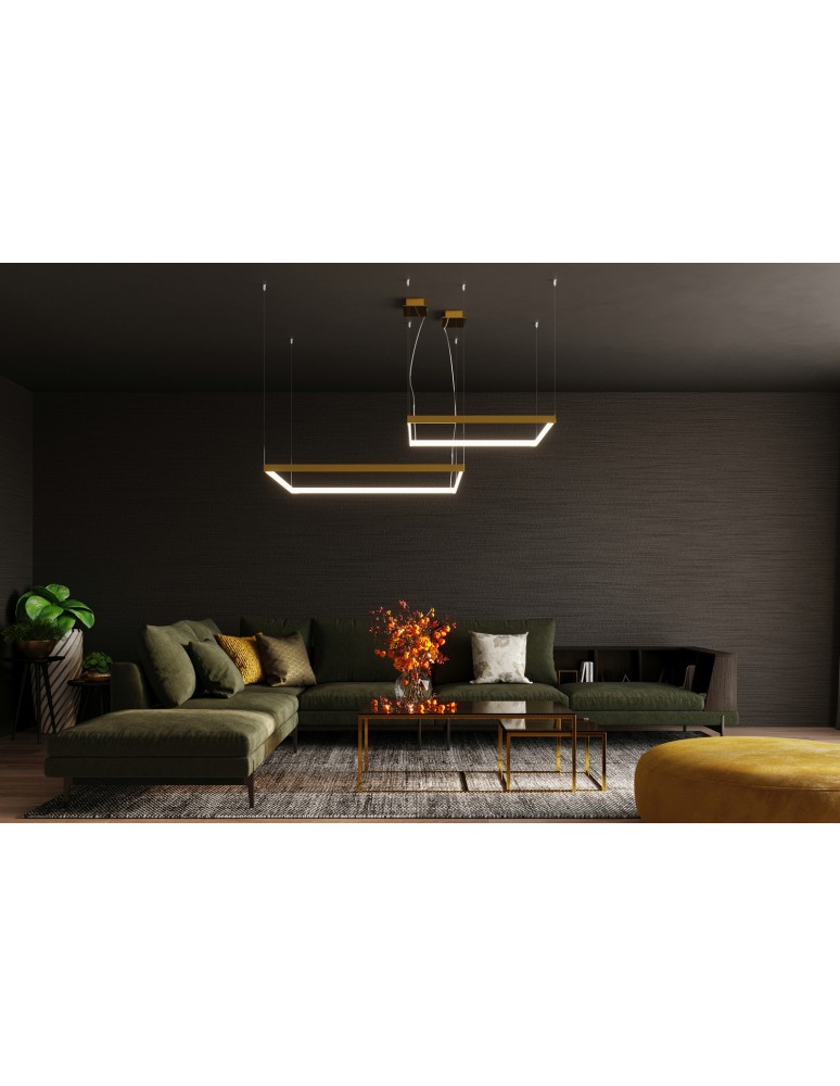 LED pendant lamps - Thoro NELYA M gold LED 3000K chandelier TH.149 - product kolory-swiatla.pl 7