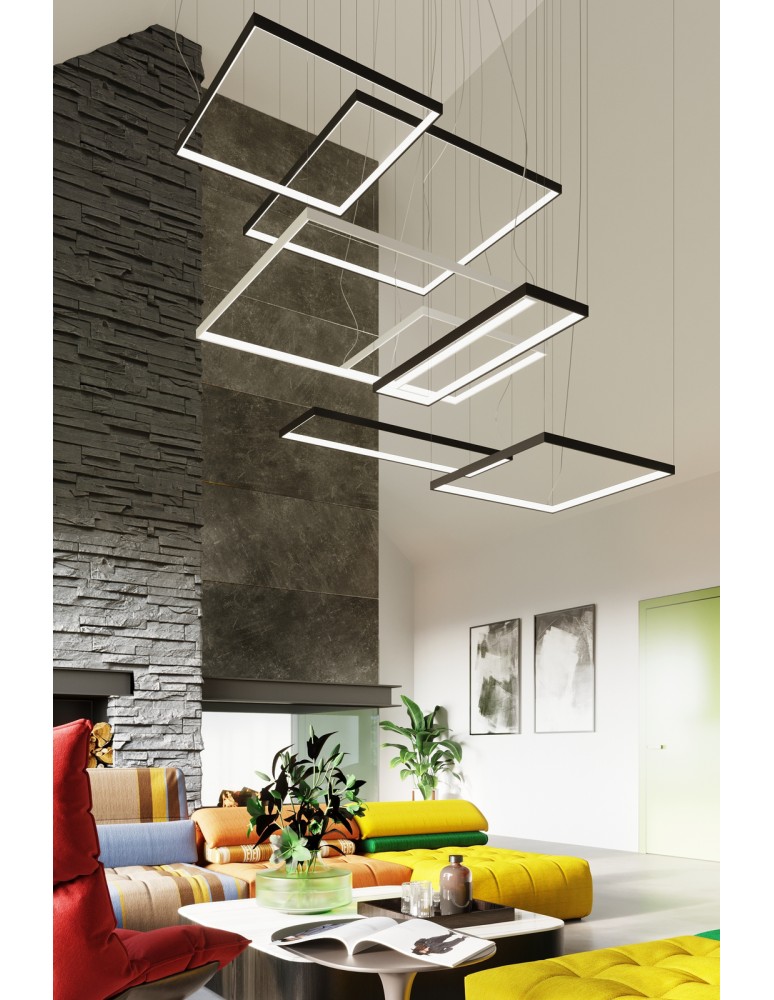 LED pendant lamps - Thoro NELYA M chandelier white LED 4000K TH.150 - product kolory-swiatla.pl 8