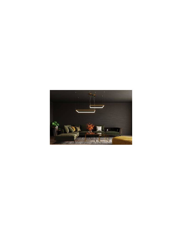 LED pendant lamps - Thoro NELYA M gold LED chandelier 4000K TH.152 - product kolory-swiatla.pl 8