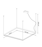 LED pendant lamps - Thoro NELYA L chandelier white LED 3000K TH.153 - product 6