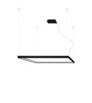 LED pendant lamps - Thoro Chandelier NELYA L black LED 3000K TH.154 - product 1