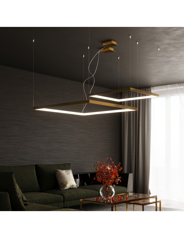 LED pendant lamps - Thoro NELYA L gold LED 3000K chandelier TH.155 - product kolory-swiatla.pl 8