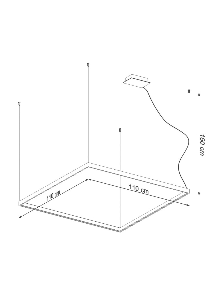 LED pendant lamps - Thoro NELYA L chandelier white LED 4000K TH.156 - product kolory-swiatla.pl 6