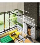 LED pendant lamps - Thoro TUULA M black LED chandelier 4000K TH.163 - product 9