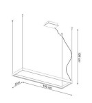 LED pendant lamps - Thoro TUULA M gold LED chandelier 4000K TH.164 - product 6