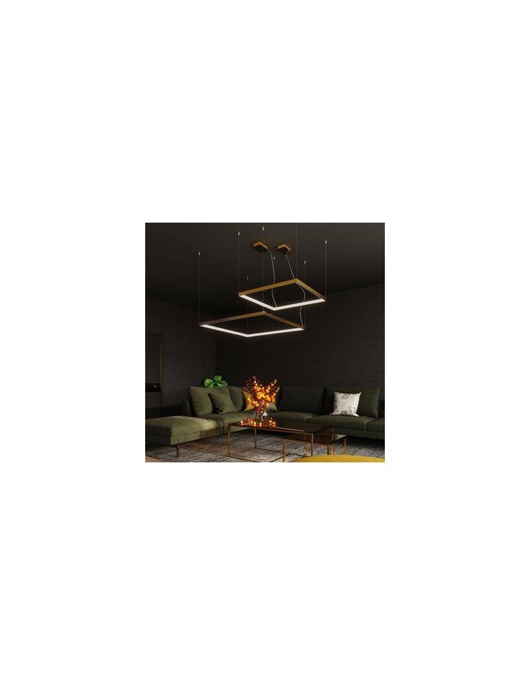 LED pendant lamps - Thoro TUULA M gold LED chandelier 4000K TH.164 - product kolory-swiatla.pl 7