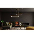 LED pendant lamps - Thoro TUULA M gold LED chandelier 4000K TH.164 - product 8