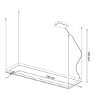 LED pendant lamps - Thoro TUULA L gold LED 3000K chandelier TH.167 - product 6