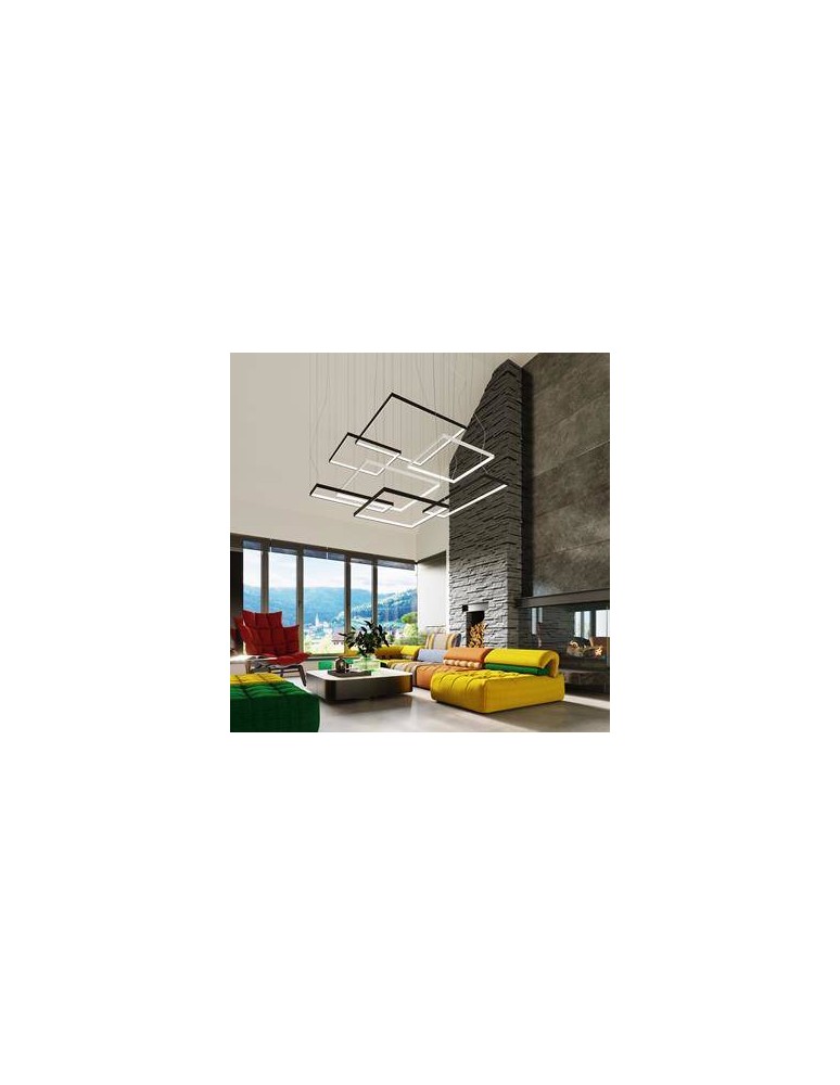 LED pendant lamps - Thoro TUULA L chandelier black LED 4000K TH.169 - product kolory-swiatla.pl 11