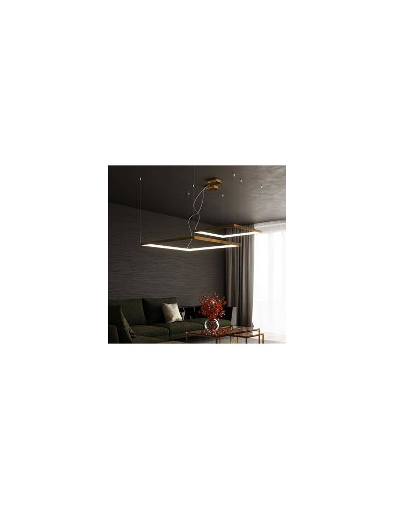 LED pendant lamps - Thoro TUULA L gold LED chandelier 4000K TH.170 - product kolory-swiatla.pl 9