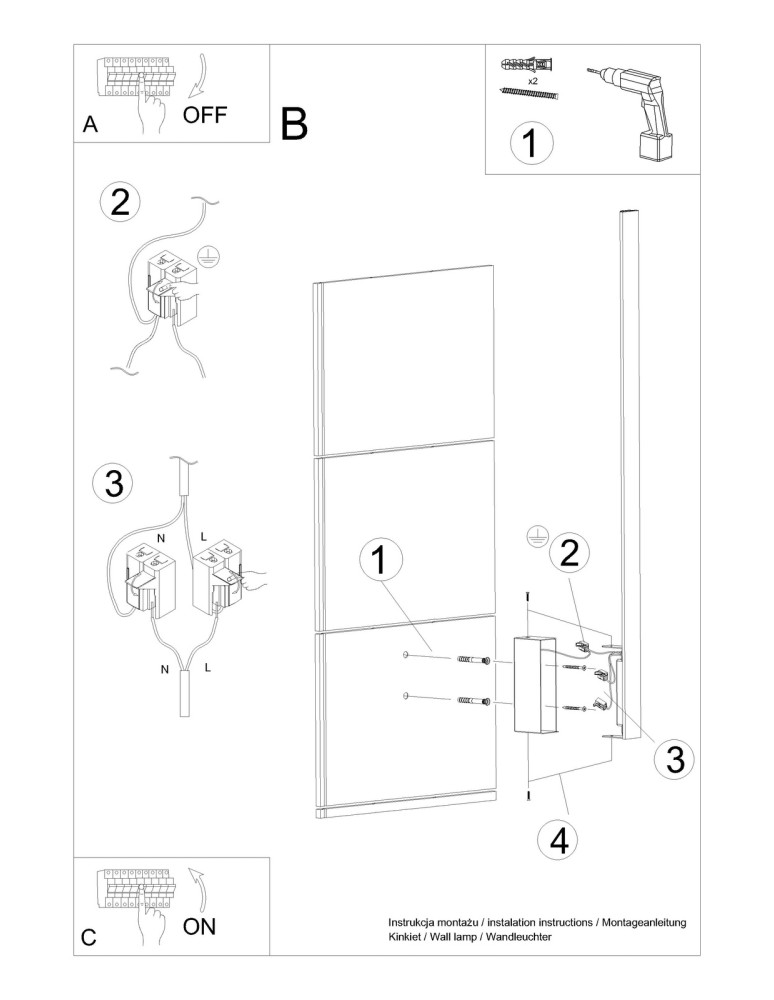 LED wall lamps - Thoro Wall lamp LAHTI L gold LED 3000K TH.196 - product kolory-swiatla.pl 8
