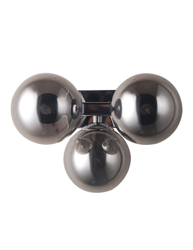 Wall lamps spheres - ITALUX Marbelio Wall lamp G9 3x28W Chrome/Smoke WL-6161-3 CH+SM - product kolory-swiatla.pl 1